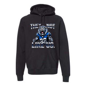 They Not Like Us Touchdown American Football Game Day Lion Premium Hoodie