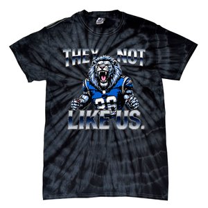 They Not Like Us Touchdown American Football Game Day Lion Tie-Dye T-Shirt