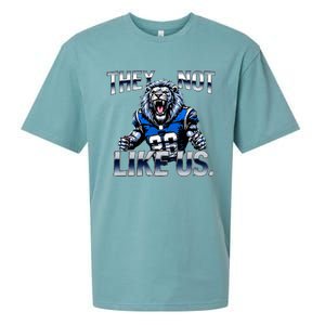 They Not Like Us Touchdown American Football Game Day Lion Sueded Cloud Jersey T-Shirt