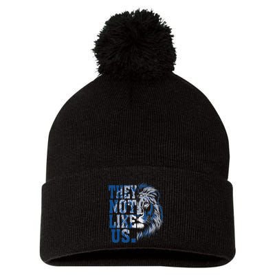 They Not Like Us Lion Pom Pom 12in Knit Beanie