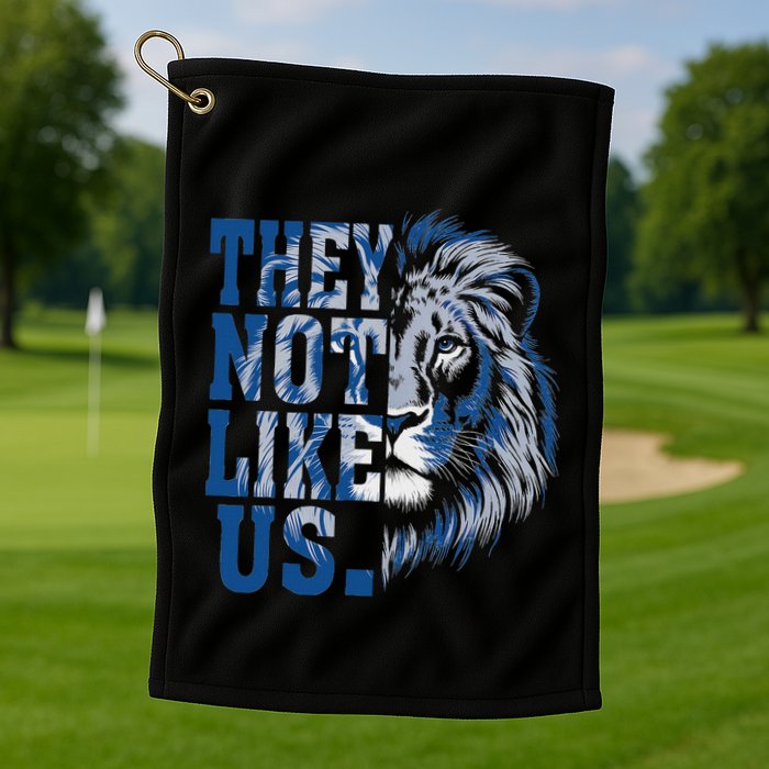 They Not Like Us Lion Golf Towel