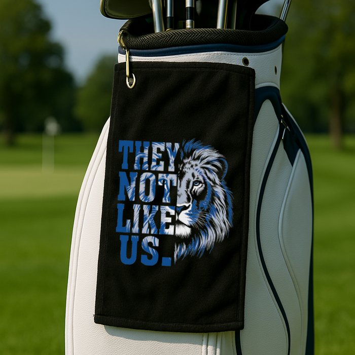 They Not Like Us Lion Golf Towel