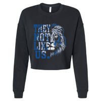 They Not Like Us Lion Cropped Pullover Crew