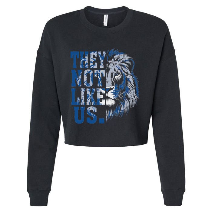 They Not Like Us Lion Cropped Pullover Crew