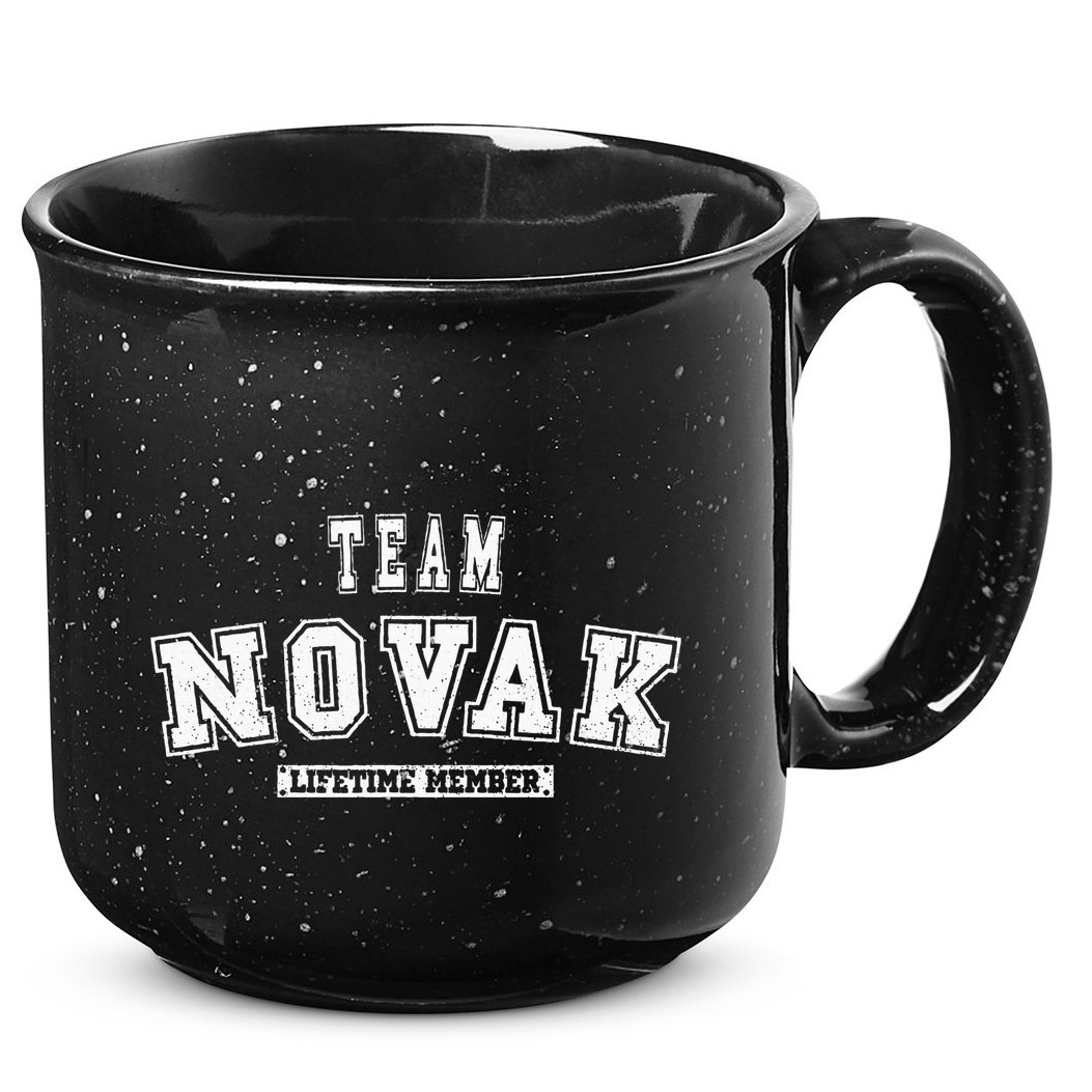 Team Novak Lifetime Member Family Last Name 15oz Campfire Ceramic Mug