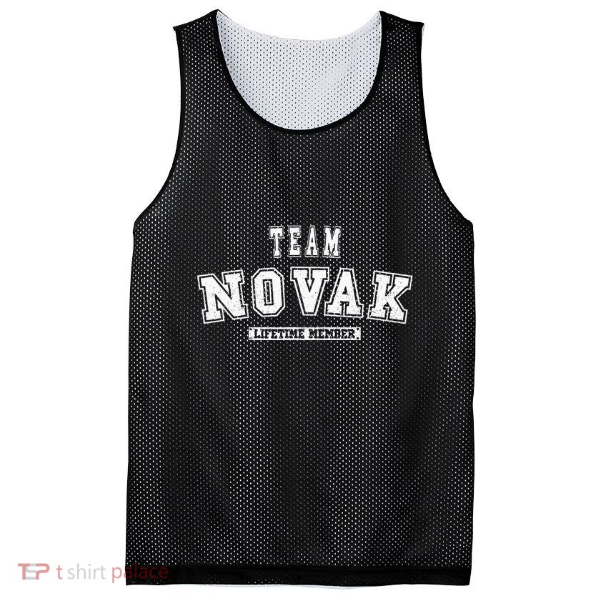 Team Novak Lifetime Member Family Last Name Mesh Reversible Basketball Jersey Tank