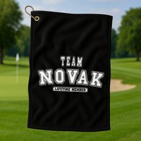 Team Novak Lifetime Member Family Last Name Golf Towel