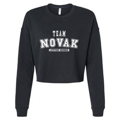 Team Novak Lifetime Member Family Last Name Cropped Pullover Crew