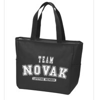 Team Novak Lifetime Member Family Last Name Zip Tote Bag