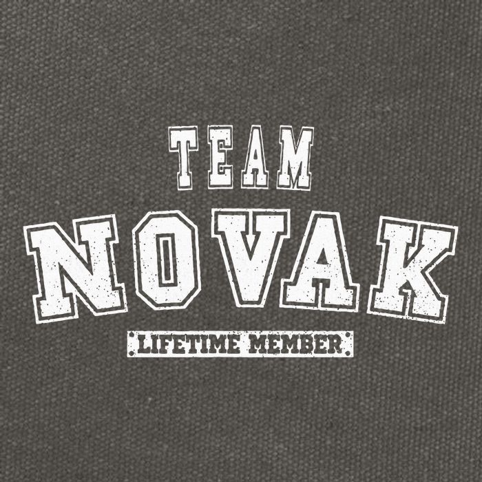 Team Novak Lifetime Member Family Last Name Cotton Canvas Backpack