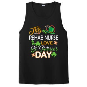 This Nurse Love St Patrick's Day Rehab Nurse One Lucky Nurse Gift PosiCharge Competitor Tank