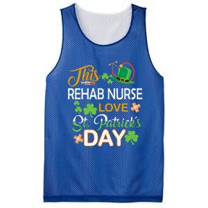 This Nurse Love St Patrick's Day Rehab Nurse One Lucky Nurse Gift Mesh Reversible Basketball Jersey Tank