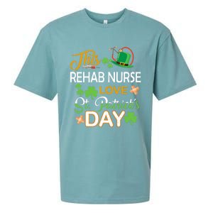 This Nurse Love St Patrick's Day Rehab Nurse One Lucky Nurse Gift Sueded Cloud Jersey T-Shirt