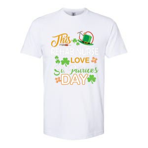 This Nurse Love St Patrick's Day Rehab Nurse One Lucky Nurse Gift Softstyle CVC T-Shirt