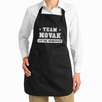 Team Novak Lifetime Membership Funny Family Last Name Full-Length Apron With Pockets