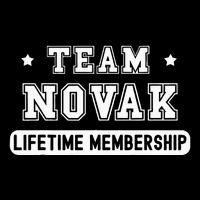 Team Novak Lifetime Membership Funny Family Last Name Full-Length Apron With Pockets