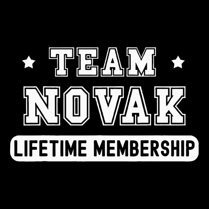 Team Novak Lifetime Membership Funny Family Last Name Full-Length Apron With Pockets