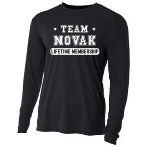 Team Novak Lifetime Membership Funny Family Last Name Cooling Performance Long Sleeve Crew