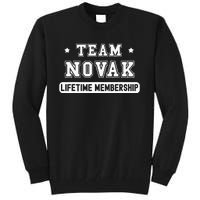 Team Novak Lifetime Membership Funny Family Last Name Tall Sweatshirt