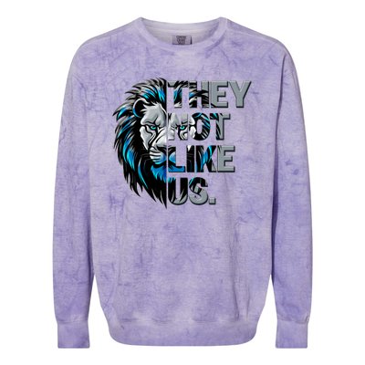 They Not Like Us Detroit Football Sports Fan Colorblast Crewneck Sweatshirt