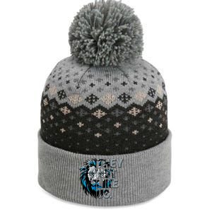 They Not Like Us Detroit Football Sports Fan The Baniff Cuffed Pom Beanie