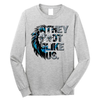 They Not Like Us Detroit Football Sports Fan Long Sleeve Shirt