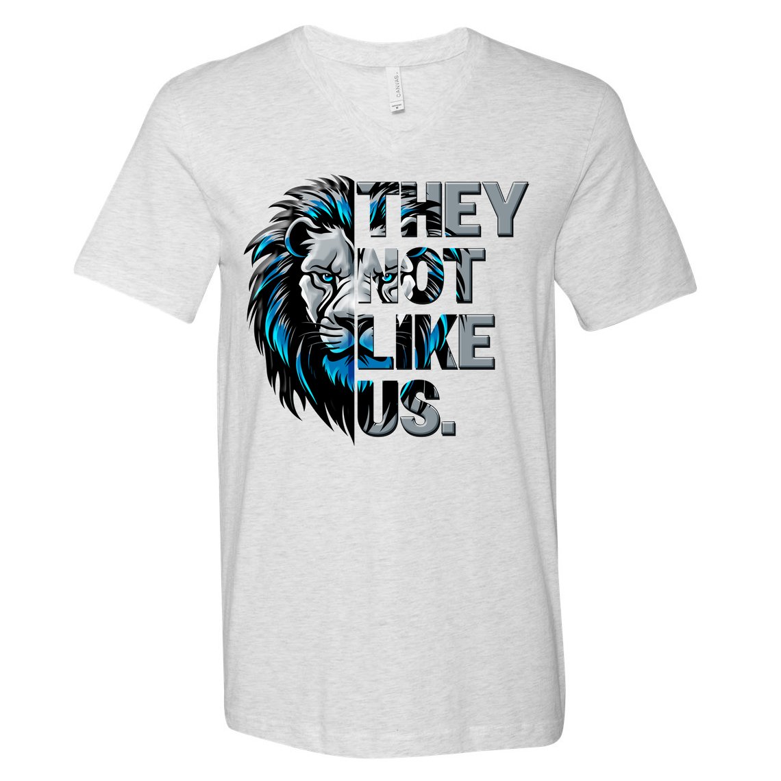 They Not Like Us Detroit Football Sports Fan V-Neck T-Shirt