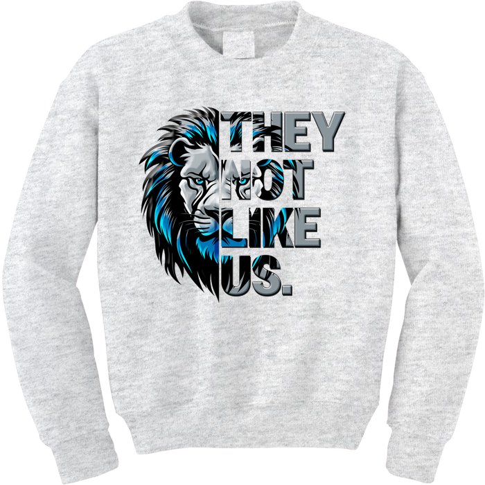 They Not Like Us Detroit Football Sports Fan Kids Sweatshirt