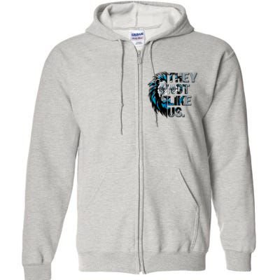 They Not Like Us Detroit Football Sports Fan Full Zip Hoodie