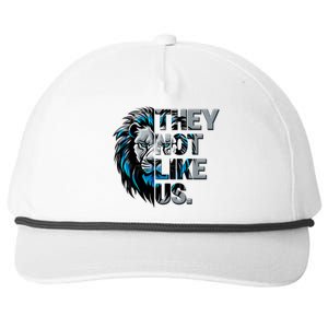 They Not Like Us Detroit Football Sports Fan Snapback Five-Panel Rope Hat