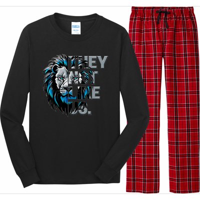 They Not Like Us Detroit Football Sports Fan Long Sleeve Pajama Set