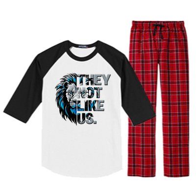 They Not Like Us Detroit Football Sports Fan Raglan Sleeve Pajama Set