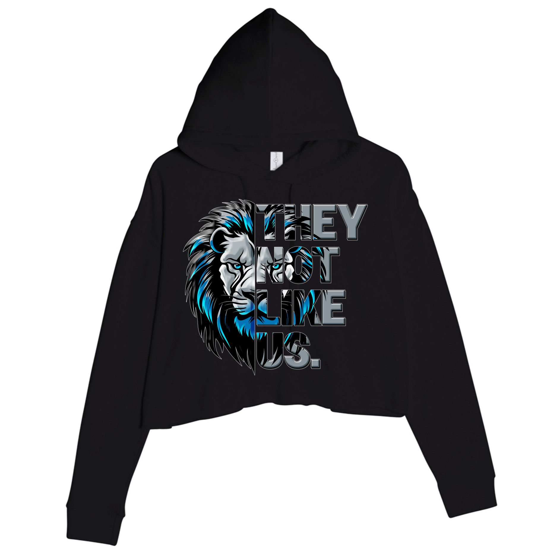 They Not Like Us Detroit Football Sports Fan Crop Fleece Hoodie