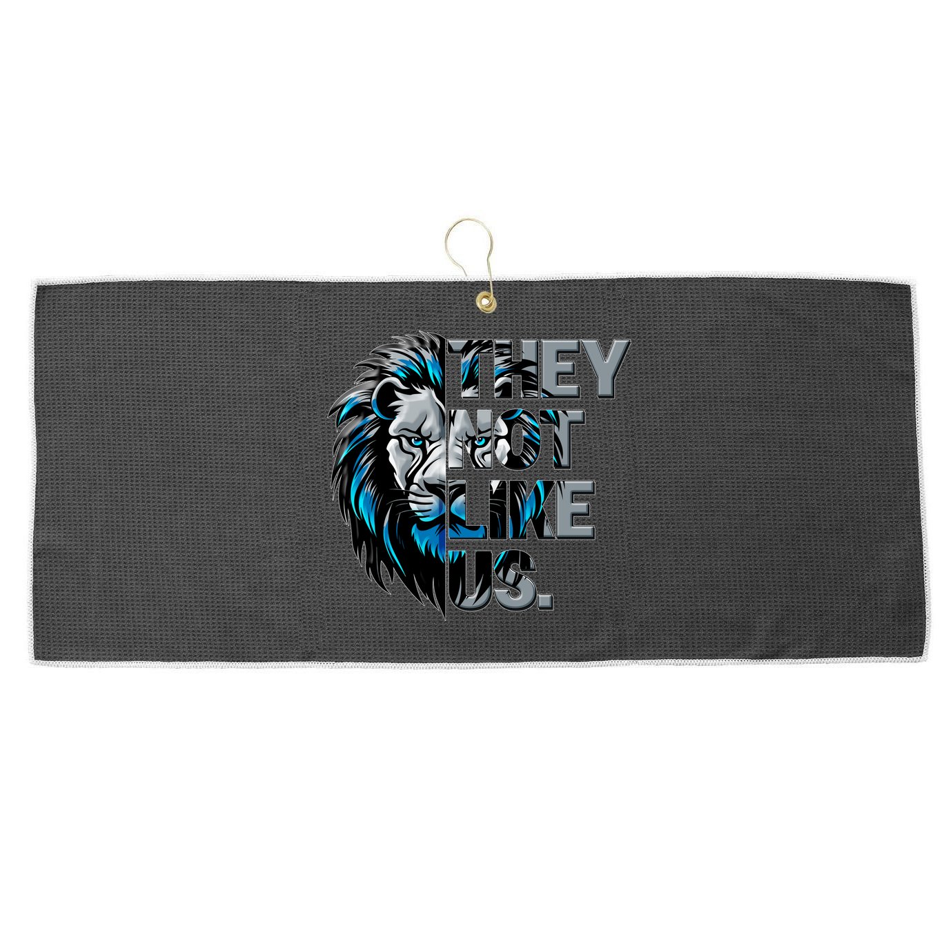 They Not Like Us Detroit Football Sports Fan Large Microfiber Waffle Golf Towel