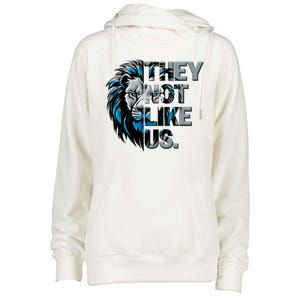 They Not Like Us Detroit Football Sports Fan Womens Funnel Neck Pullover Hood