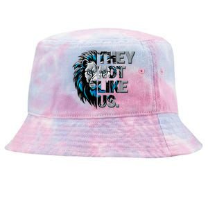 They Not Like Us Detroit Football Sports Fan Tie-Dyed Bucket Hat