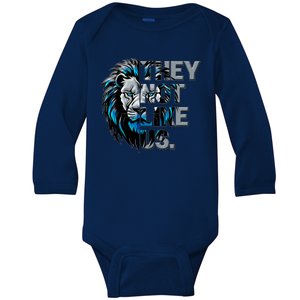 They Not Like Us Detroit Football Sports Fan Baby Long Sleeve Bodysuit