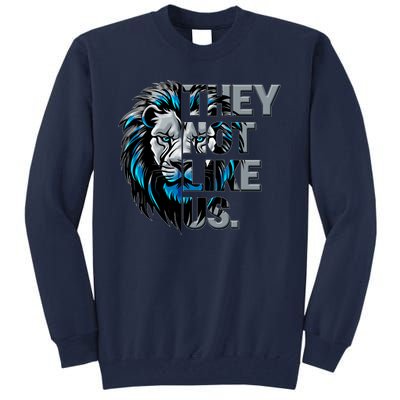 They Not Like Us Detroit Football Sports Fan Tall Sweatshirt