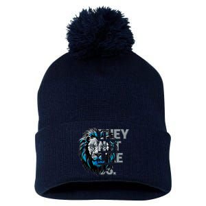 They Not Like Us Detroit Football Sports Fan Pom Pom 12in Knit Beanie