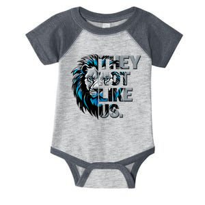 They Not Like Us Detroit Football Sports Fan Infant Baby Jersey Bodysuit