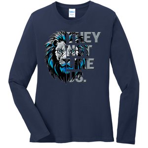 They Not Like Us Detroit Football Sports Fan Ladies Long Sleeve Shirt