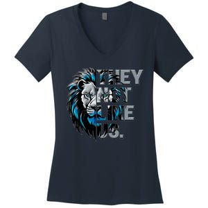 They Not Like Us Detroit Football Sports Fan Women's V-Neck T-Shirt