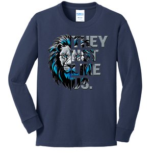 They Not Like Us Detroit Football Sports Fan Kids Long Sleeve Shirt