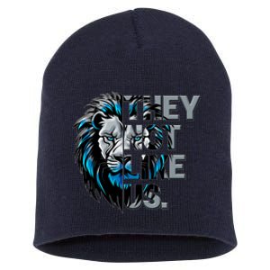 They Not Like Us Detroit Football Sports Fan Short Acrylic Beanie