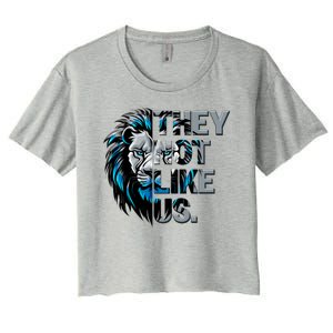 They Not Like Us Detroit Football Sports Fan Women's Crop Top Tee