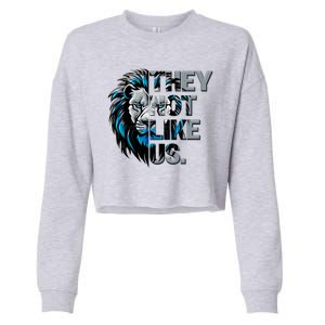 They Not Like Us Detroit Football Sports Fan Cropped Pullover Crew