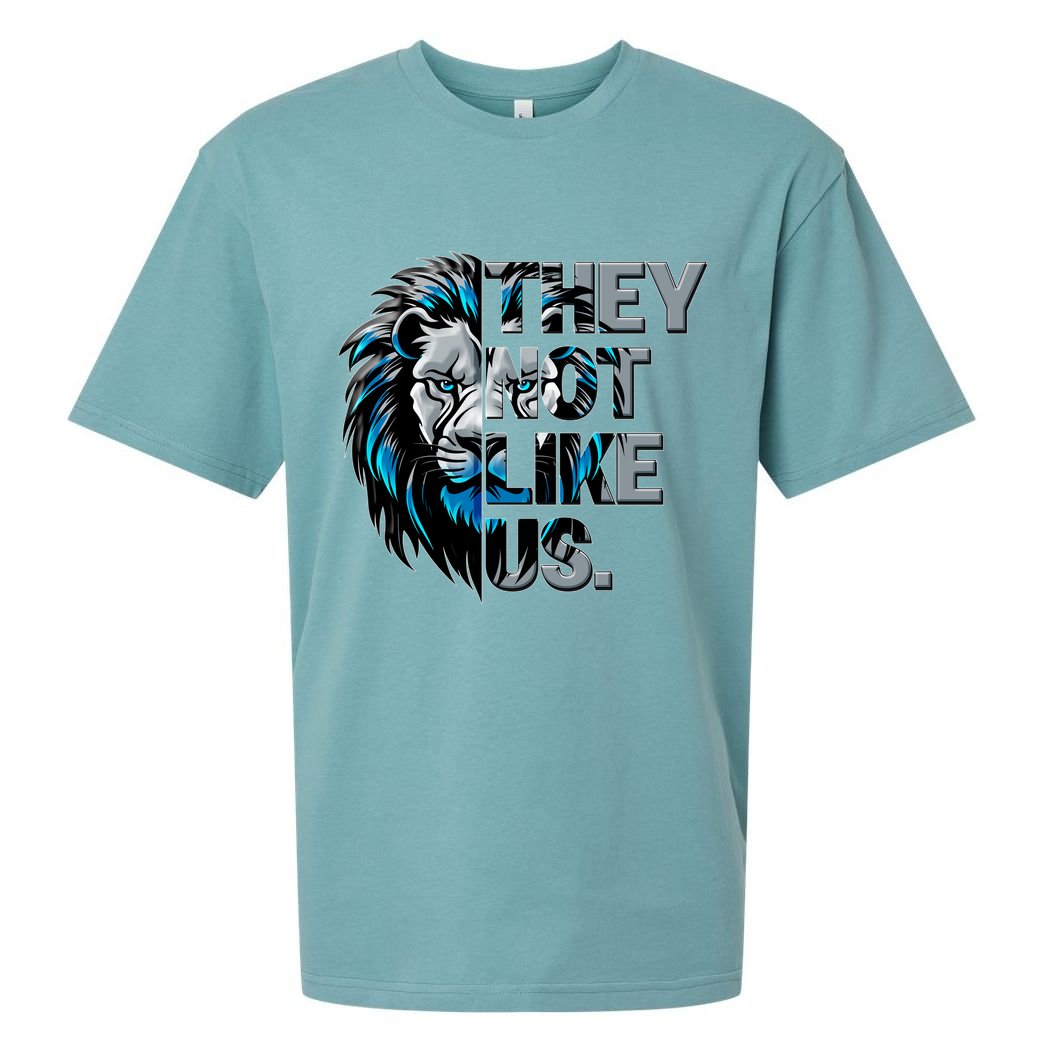 They Not Like Us Detroit Football Sports Fan Sueded Cloud Jersey T-Shirt
