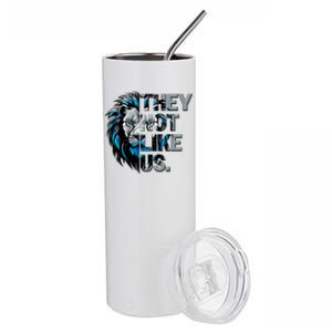 They Not Like Us Detroit Football Sports Fan Stainless Steel Tumbler