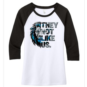 They Not Like Us Detroit Football Sports Fan Women's Tri-Blend 3/4-Sleeve Raglan Shirt