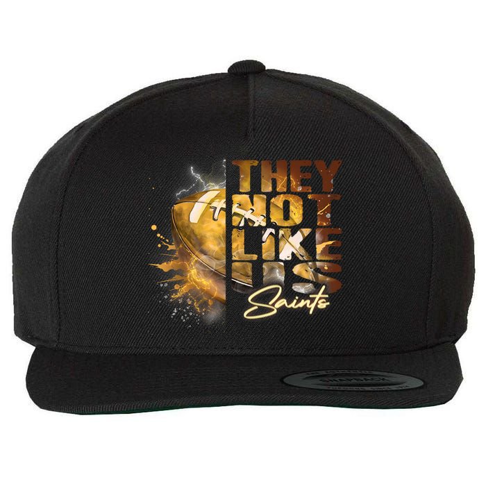 They Not Like Us Saints Wool Snapback Cap